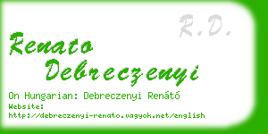 renato debreczenyi business card
